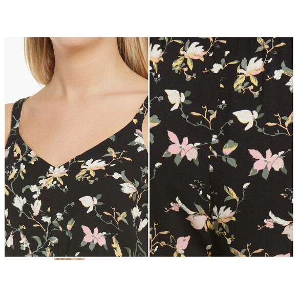 Vero Moda women's Simply Easy Culotte Jumpsuit In Black Floral Size XS NWT - Picture 7 of 8
